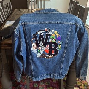 Vintage 1980 Warner bothers denim jacket Looney Tunes size XL